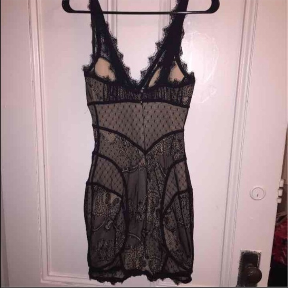 Bebe  Black Lace And nude dress - Picture 13 of 14